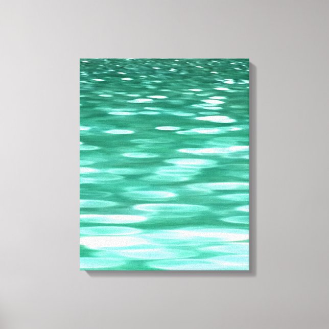 Impressão Em Tela Abstrato nº 3: Shimmer Verde (Frente)