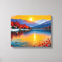 Impressão Em Tela Abstrato Oil Painting of Landscape