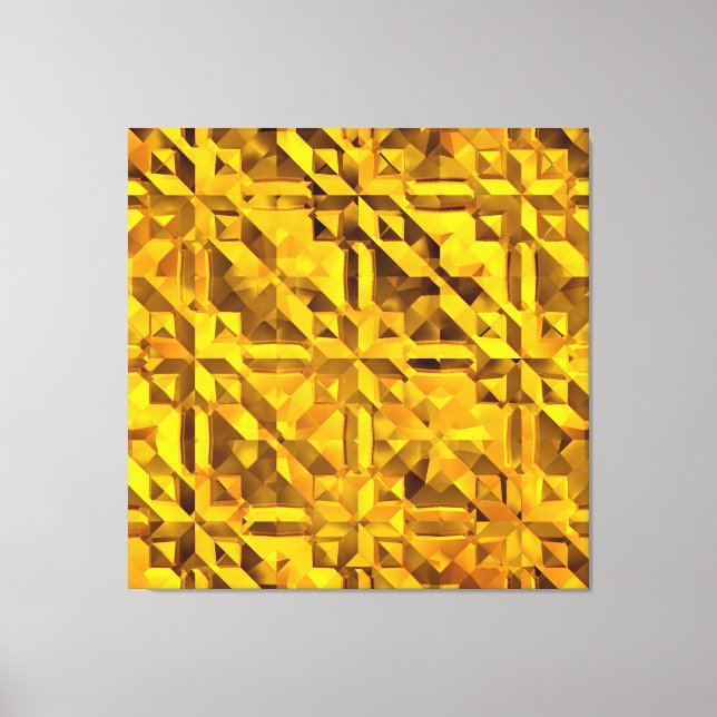 Impressão Em Tela Abstrato ouro (Frente)