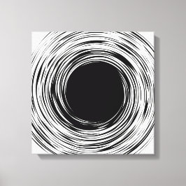 Impressão Em Tela Abstrato preto, design preto e branco