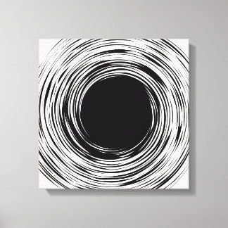 Impressão Em Tela Abstrato preto, design preto e branco