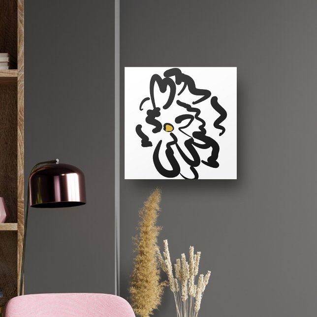 Impressão Em Tela Abstrato preto e branco moderno (Criador carregado)