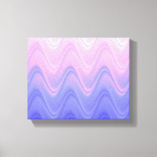Impressão Em Tela Abstrato púrpura, cor-de-rosa ondulada
