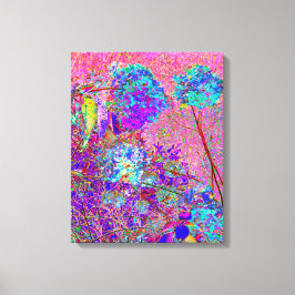 Impressão Em Tela Abstrato púrpura e azul-hidrangea com magenta