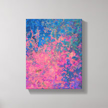 Abstrato, Rosa, Púrpura e Azul, Tinta Álcool