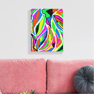 Impressão Em Tela Abstrato Rústico