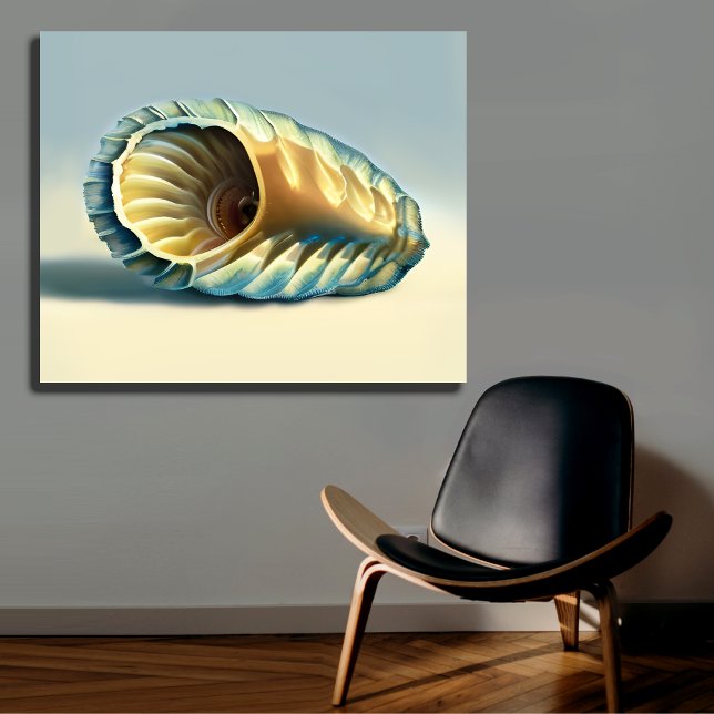 Impressão Em Tela Abstrato Scallop Shell Wall Decor (Criador carregado)