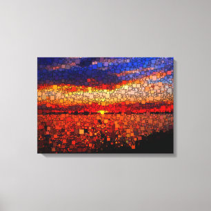 Impressão Em Tela Abstrato Sunset