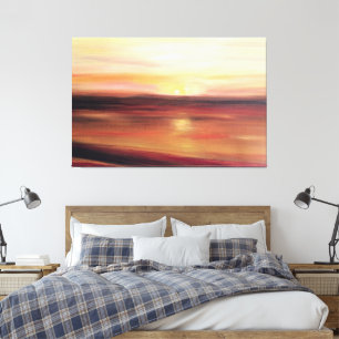 Impressão Em Tela Abstrato Sunset Art Contemporâneo Moderno