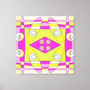 Impressão Em Tela Abstrato surfing Bright Green Bublegum verde rosa