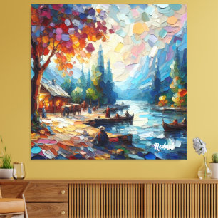 Impressão Em Tela Abstrato Textural Art: conceituação da natureza —