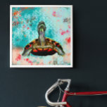 Impressão Em Tela Abstrato Turtle Trabalho de arte<br><div class="desc">Um desenho desenhado pela mão de uma tartaruga com fundo abstrato. Cores utilizadas: vermelho,  azul,  lacrimejo,  verde,  amarelo,  roxo.</div>