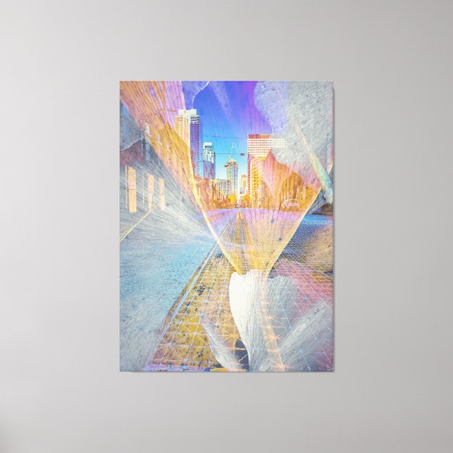 Impressão Em Tela Abstrato urbana (Frente)