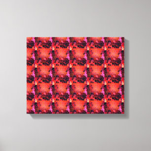 Impressão Em Tela Abstrato Vermelho