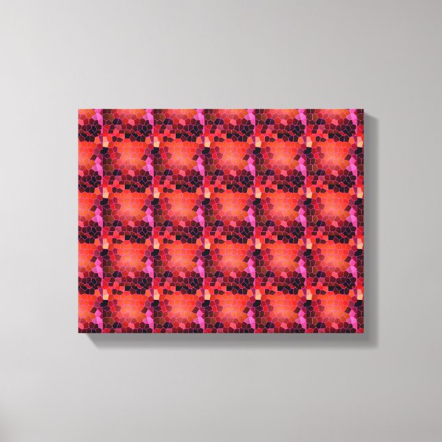Impressão Em Tela Abstrato Vermelho (Frente)