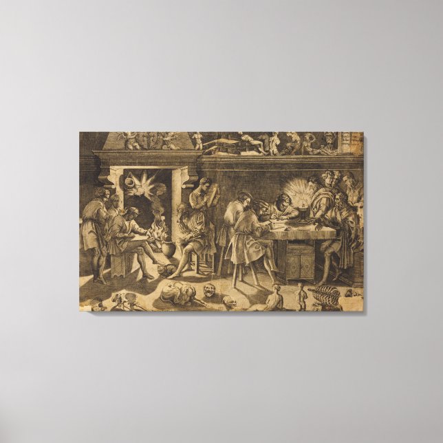 Impressão Em Tela Academia de Baccio Bandinelli, 1547 (Frente)