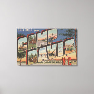 Impressão Em Tela Acampamento Davis, North Carolina - grandes cenas