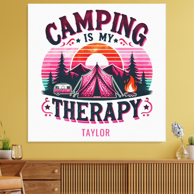 Impressão Em Tela Acampamento É Minha Terapia (Insitu(Sala de estar))