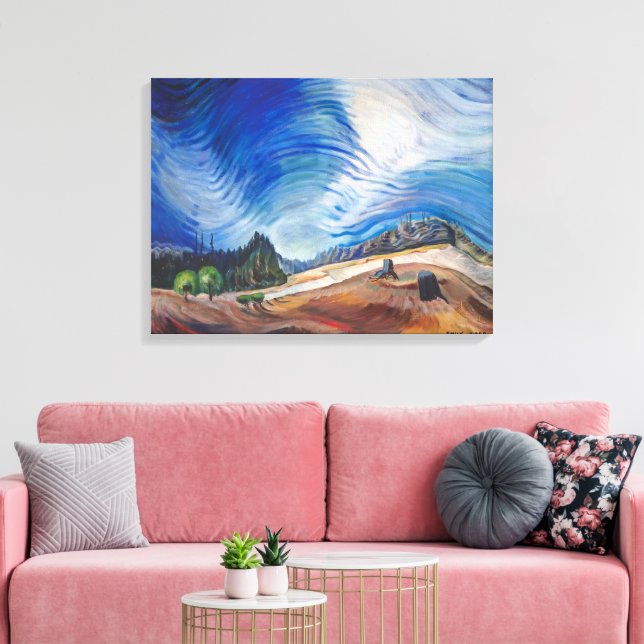 Impressão Em Tela Acima da Cova de Cascalho | Emily Carr | (Insitu(Sala de estar))