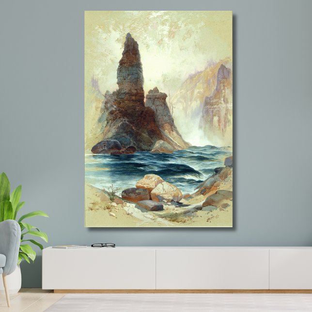 Impressão Em Tela Acima de Torre Cai, Moran, 1872 (Criador carregado)