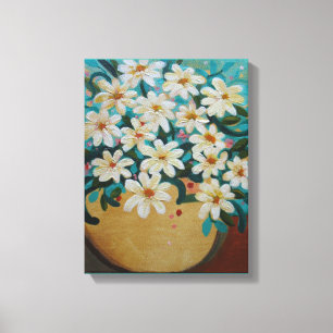 Impressão Em Tela Acordo de flores de Daisies