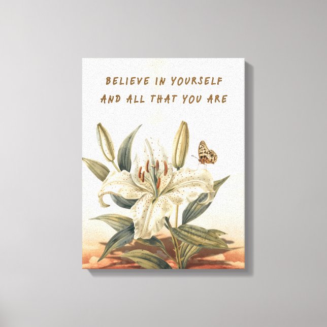 Impressão Em Tela Acredite em si mesmo (Frente)