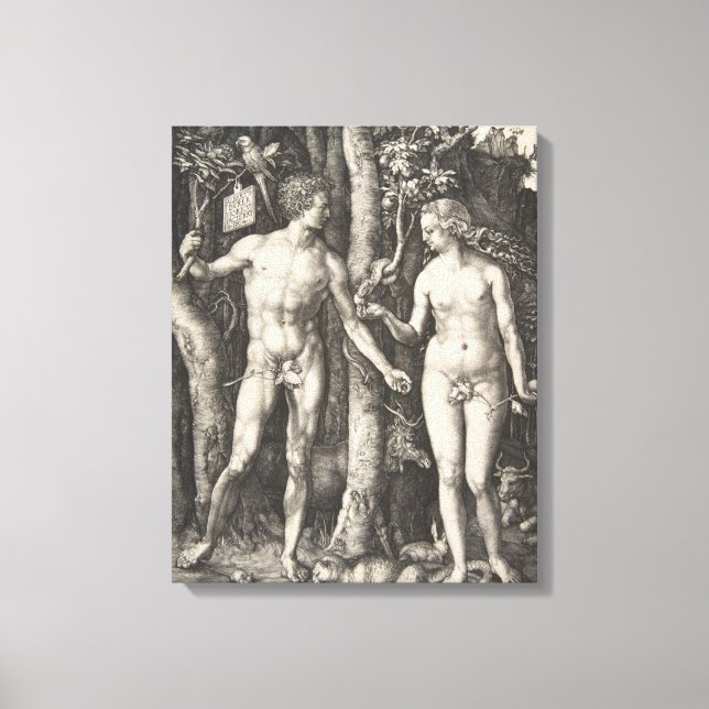 Impressão Em Tela Adam e Eve, 1504 (Frente)