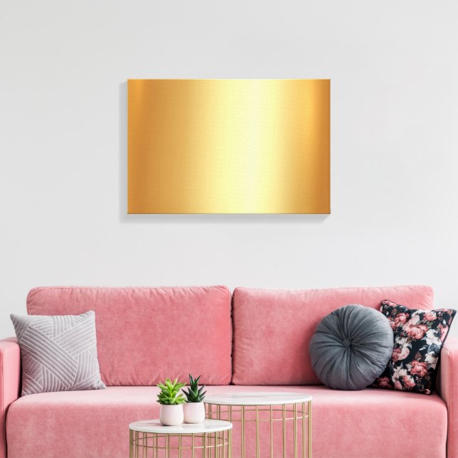 Impressão Em Tela Add Upload Your Photo on Elegant Gold Background (Insitu(Sala de estar))