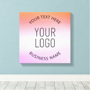 Impressão Em Tela Adicione Seu Logotipo Cores de Gradiente de Pôr