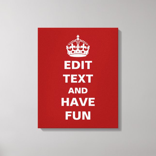 Impressão Em Tela Adicione seu próprio texto aqui! (Frente)