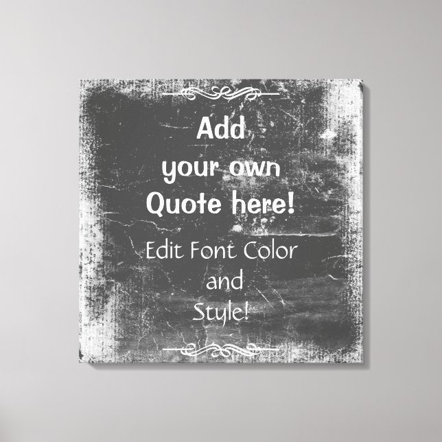 Impressão Em Tela Adicione Sua Própria Cotação! Quadro branco (Frente)