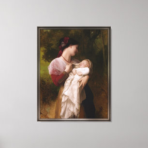 Impressão Em Tela Admiração materna por William Adolphe Bouguereau