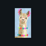 Impressão Em Tela Adorned Llama - Beige<br><div class="desc">Adorou Llama III por Victoria Borges. Possui uma lama bege com pompas decorativas e outros adornos.</div>