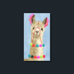 Impressão Em Tela Adorned Llama - Beige<br><div class="desc">Adorou Llama III por Victoria Borges. Possui uma lama bege com pompas decorativas e outros adornos.</div>