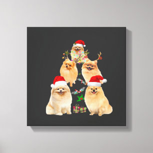 Impressão Em Tela Adorno de árvore de Natal engraçado do pomerânia C