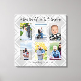 Impressão Em Tela Adoro a vida que construímos juntos 6 xadrezes fot