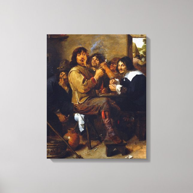 Impressão Em Tela Adriaen Brouwer Os Fumantes (Frente)