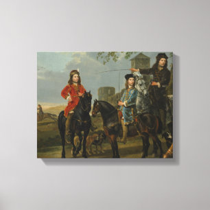 Impressão Em Tela Aelbert Cuyp - Retrato equestre de Cornelis e