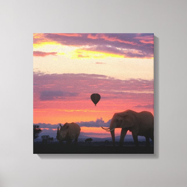 Impressão Em Tela Afafrari Sunset Animal (Frente)