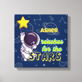 Impressão Em Tela Afirmação Personalizada de Astronauta Alcançar a E