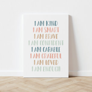 Impressão Em Tela Afirmações de Pastel para Enfermeiro Infantil