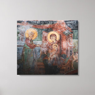 Impressão Em Tela Afrescos da Igreja Sérvia do Século XIV, 2