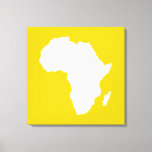 Impressão Em Tela África Audaciosa do ouro Poppy<br><div class="desc">O mapa africano traçado em branco com cores contrastantes na paleta "Safari" de Emporio Moffa inspirada pela ousada aventura e natureza selvagem do continente.</div>