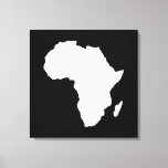 Impressão Em Tela África autóctone negra<br><div class="desc">O mapa africano traçado em branco com cores contrastantes na paleta "Safari" de Emporio Moffa inspirada pela ousada aventura e natureza selvagem do continente.</div>