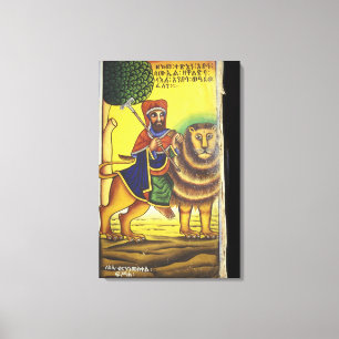 Impressão Em Tela África, Etiópia. Obra de arte que retrata o Leão d