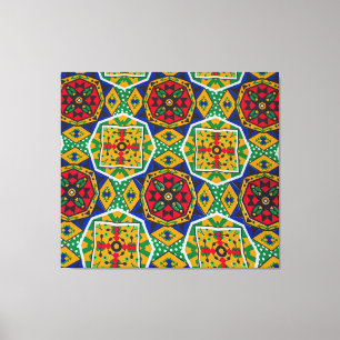 Impressão Em Tela African Geometric Mosaic Ankole Style Textile Prin