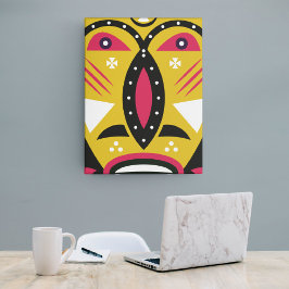 Impressão Em Tela Africano Kuba Tribal