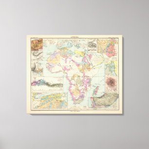 Impressão Em Tela Afrika - mapa do atlas de África