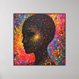 Impressão Em Tela Afro Nebula Sussurro – Celebração da História Negr