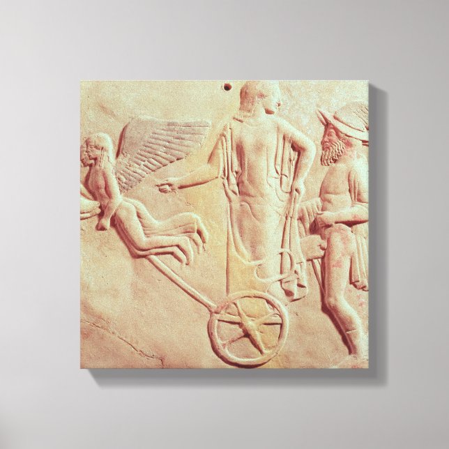 Impressão Em Tela Afrodite e Hermes cavalgando uma carruagem (Frente)